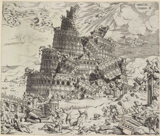 コルネリス・アントニスゾーン作「バベルの塔の崩壊」1547年